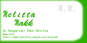 melitta makk business card